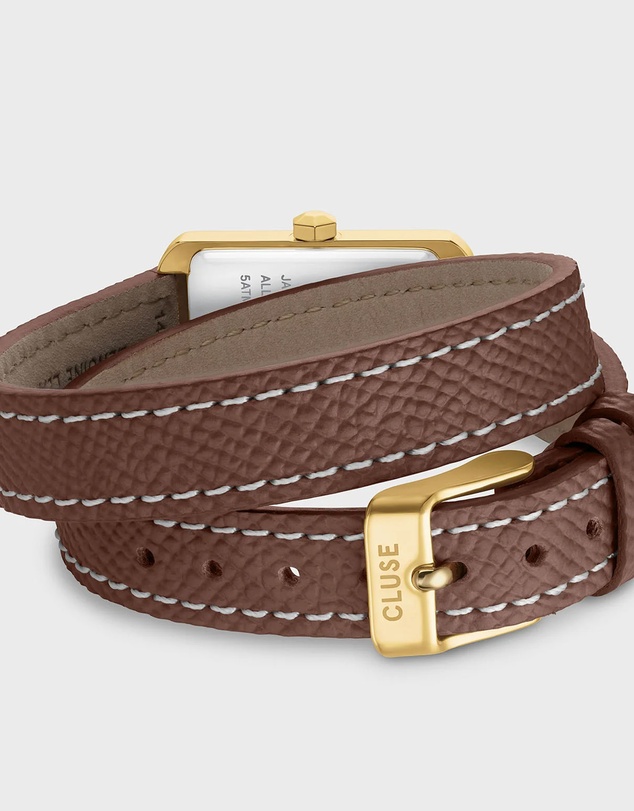 Cluse - Belisenna Watch Double Leather, Mocha, Gold Colour