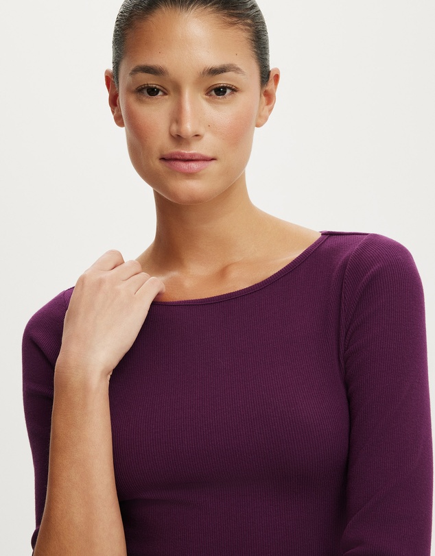 Cotton On - Boat Neck 3/4 Sleeve