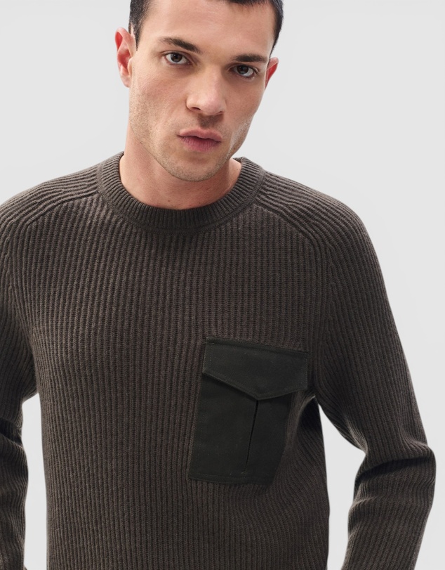 rag & bone - Walker Mixed Media Crewneck Sweater