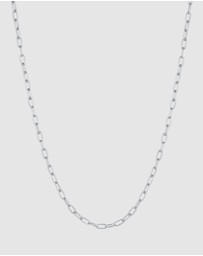 Kuzzoi - ICONIC EXCLUSIVE - Necklace Link Chain Oval Basic Fine in 925 Sterling Silver