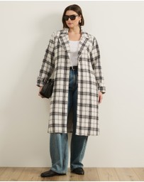 Atmos&Here Curvy - Marnie Wool Blend Longline Coat