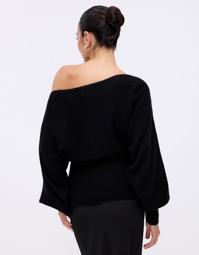Revibe - Repaired Minima Esenciales Oriel Off Shoulder Knit Top - AU 8