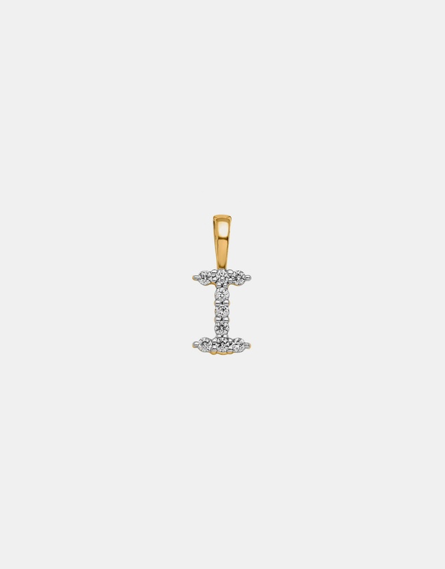 Zoe Olivia - 9K Gold Lab Grown Diamond Initial I Pendant