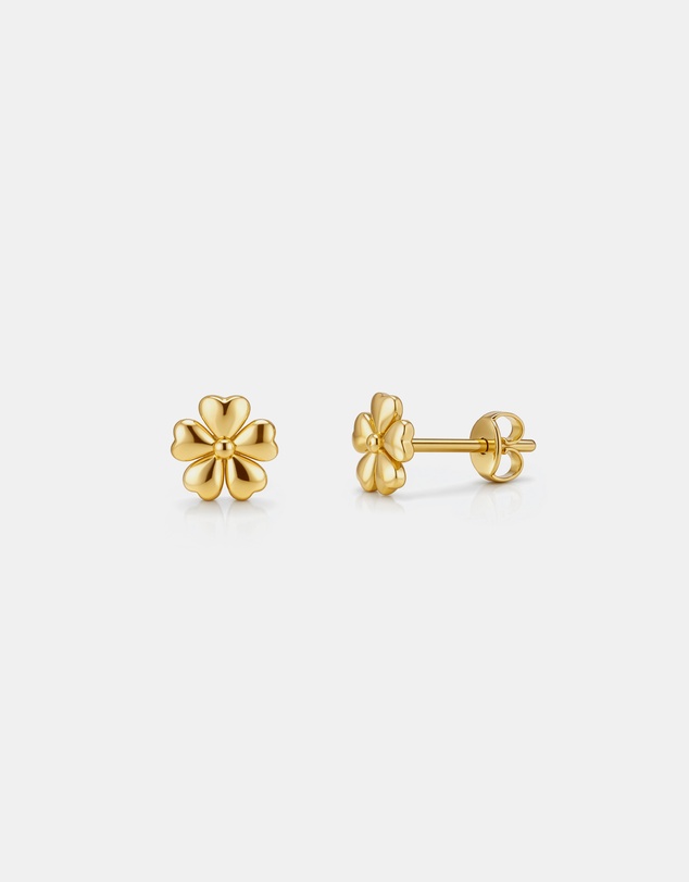 Zoe Olivia - 9K Gold Flower Stud Earrings