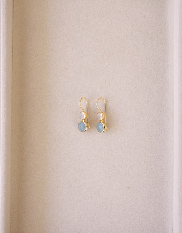 Bianc - Posy Earrings Aquamarine