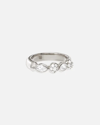 By Charlotte - Silver Protection of Eye Crystal Ring