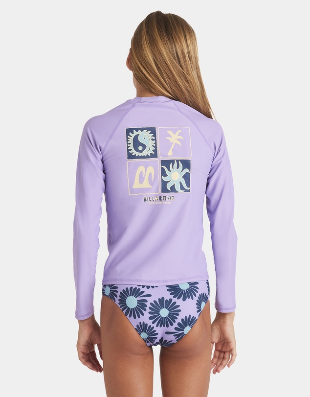 Billabong - Girls 8 to 16 heat Wave Long Sleeve Rash Vest