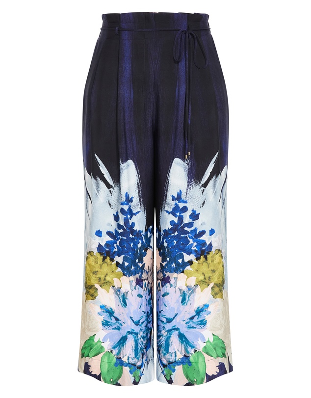 City Chic - Shania Dahlia Print Wide Leg Pant