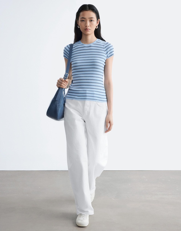 & Other Stories - Striped Rib-Knit T-Shirt