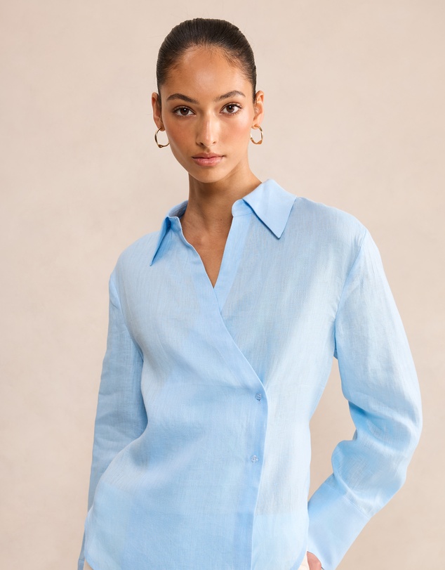 Forever New - Tina Linen Tie Back Shirt