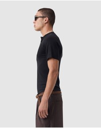 Zanerobe - Henley Rib Baby Tee Black