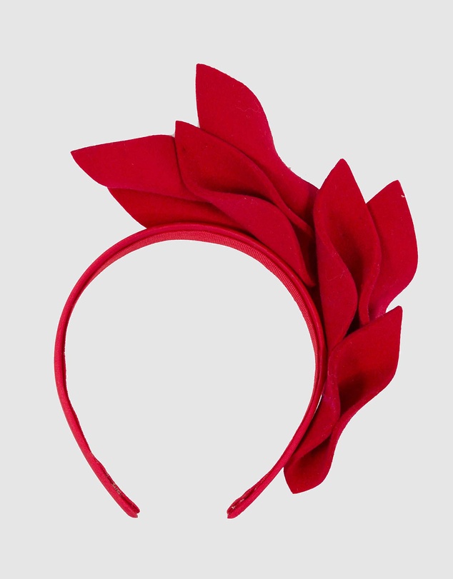 Max Alexander - Felt Red Winter Racing Fascinator