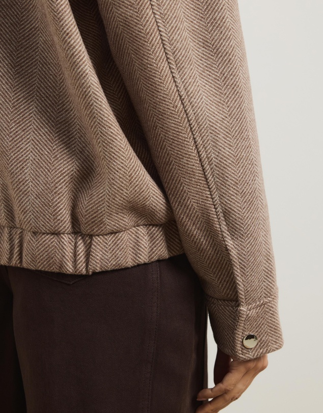 Atmos&Here - Juliet Herringbone Bomber Jacket