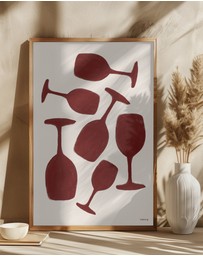 Olive et Oriel - Wine Not? by Tara Royle Art Print