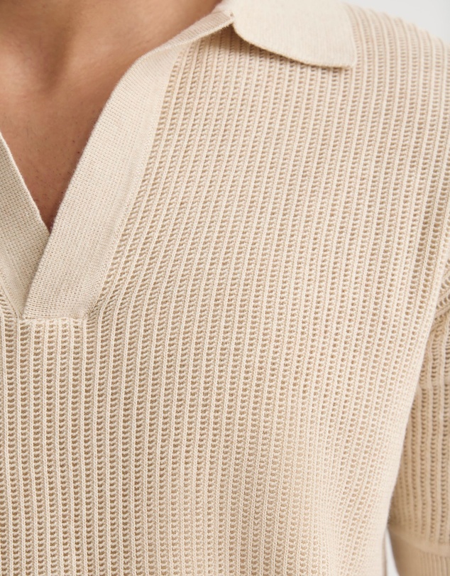 Oxford - Huck Lined Knitted Polo