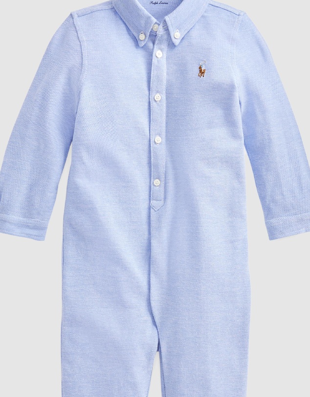 Polo Ralph Lauren - Knit Cotton Oxford Coveralls - Babies
