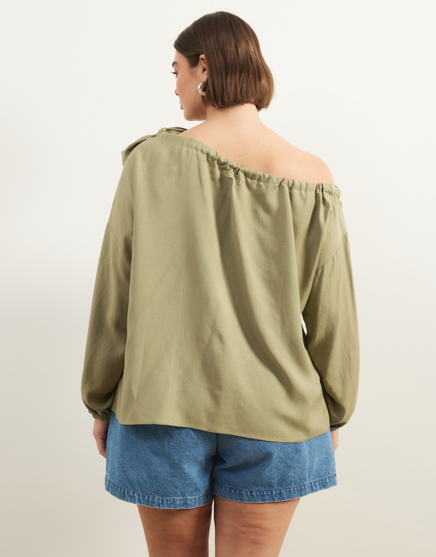 Atmos&Here Curvy - Scarlett Linen Off The Shoulder Top