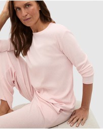 Seed Heritage - Ribbed Long Sleeve Top and Pant PJ Set
