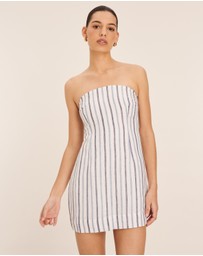 AERE - Linen Strapless Mini Dress