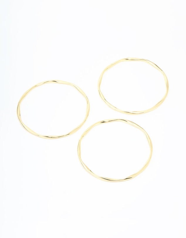 Lovisa - Gold Plated Twist Bangles 3-Pack