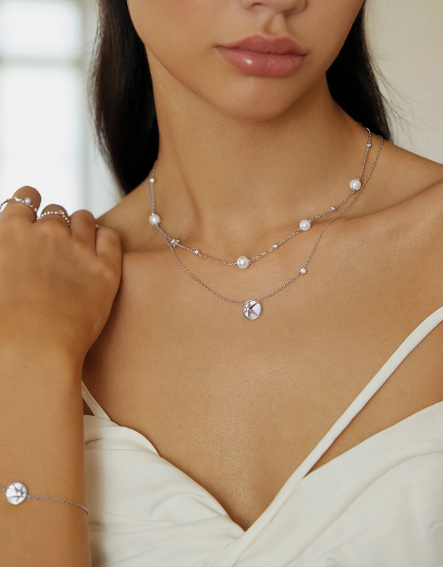Ania Haie - Ania Haie Silver Starry Mother of Pearl Necklace