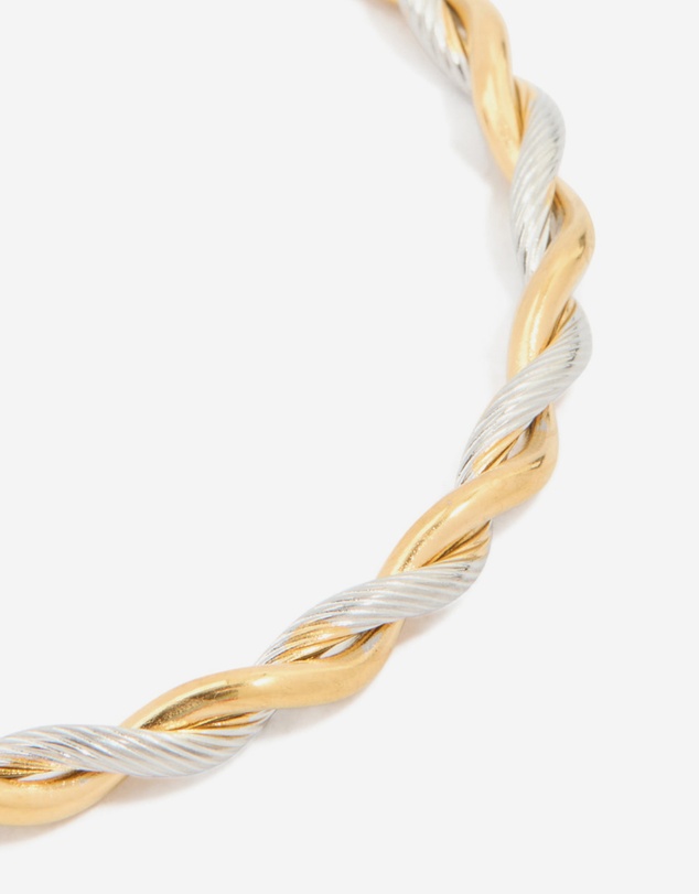 Lovisa - Waterproof Gold Plated Stainless Steel Twist Detail Open Wrist Cuff
