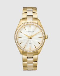 Maxum - Sydney - White Dial, Gold Tone Case & Bracelet