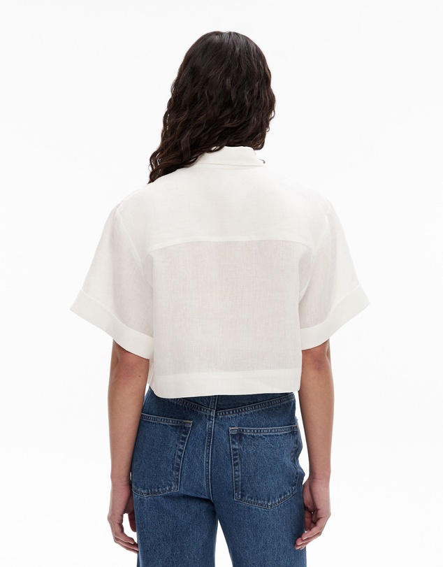 Witchery - Linen Crop Shirt