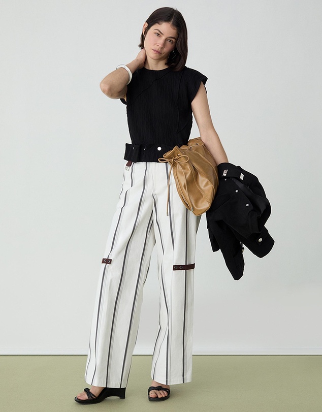 Laagam - Velia Striped Pants