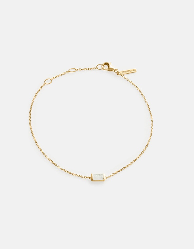 Kirstin Ash - Baguette Birthstone Bracelet June Moonstone