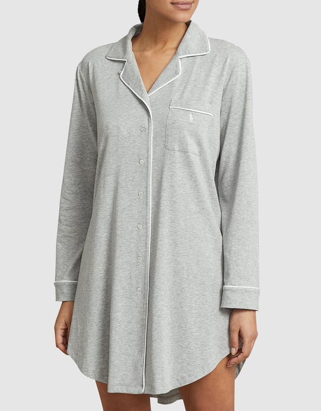 Polo Ralph Lauren - Polo Essentials Long Sleeve Cotton Jersey Sleepshirt