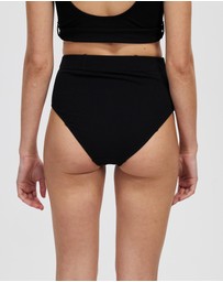 Duskii - Ribbed High Waist Panel Bottoms