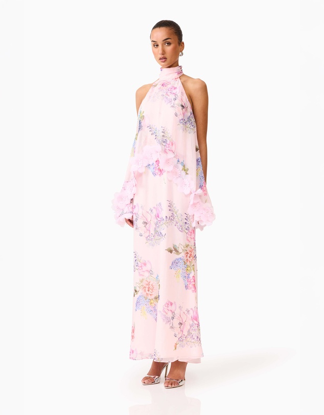 Elliatt - Millie Tiered Gown in PinkMulti