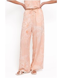 Petal & Pup - Lira Tie Waist Pant - Peach Floral