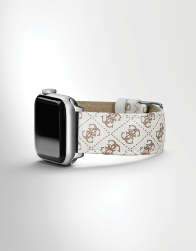 GUESS - Guess Apple Band - White Quattro Logo Textured 38-40mm