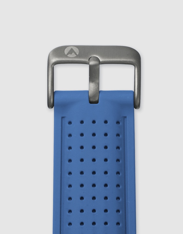 Maxum - Raglan Band Blue Silicone Strap Gunmetal Buckle