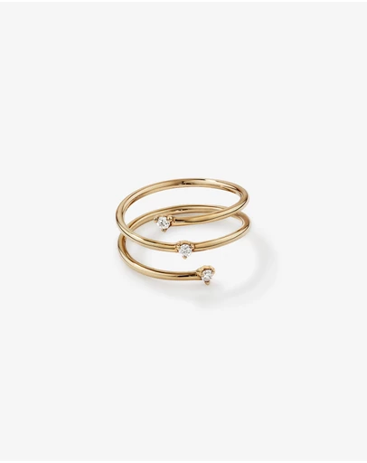 Michael Hill - Diamond Accent Wrap Around Ring in 10kt Yellow Gold