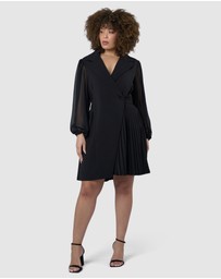 Pink Dusk by Curve Project - Feverish Nights Tuxedo Mini Dress