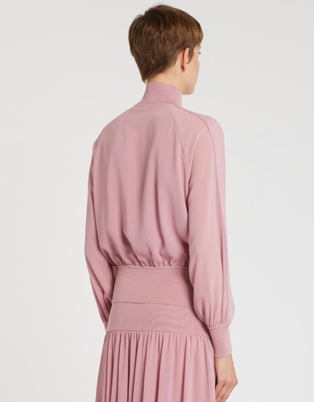Marella - Blush Zip-Up Blouse