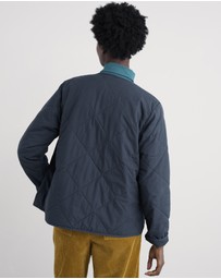 Seasalt - Seasalt Cornwall Navy Swift Barn Organic Cotton Quilted Jacket