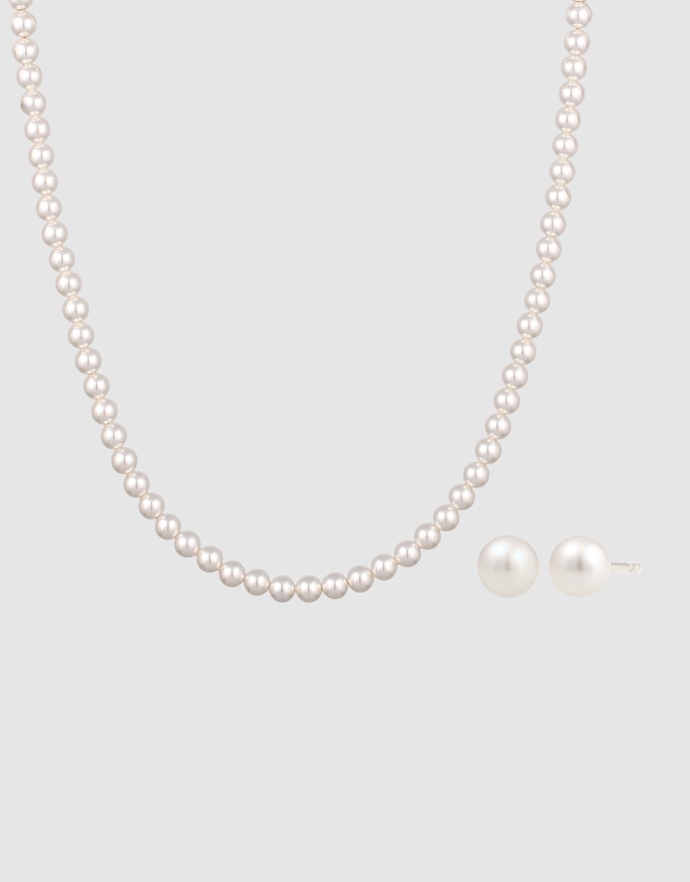 Elli Jewelry - Jewelry Set Set Pearl Elegant 925 Sterling Silver