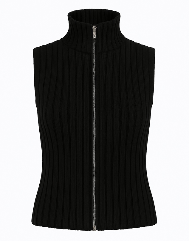 Style Addict - Riley Knit Zip Vest