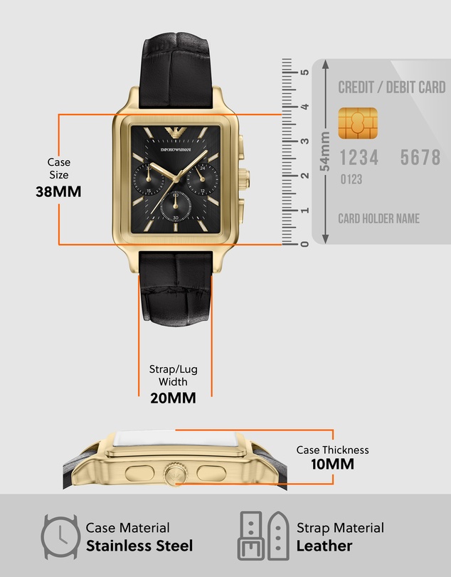 Emporio Armani - Black Chronograph Watch