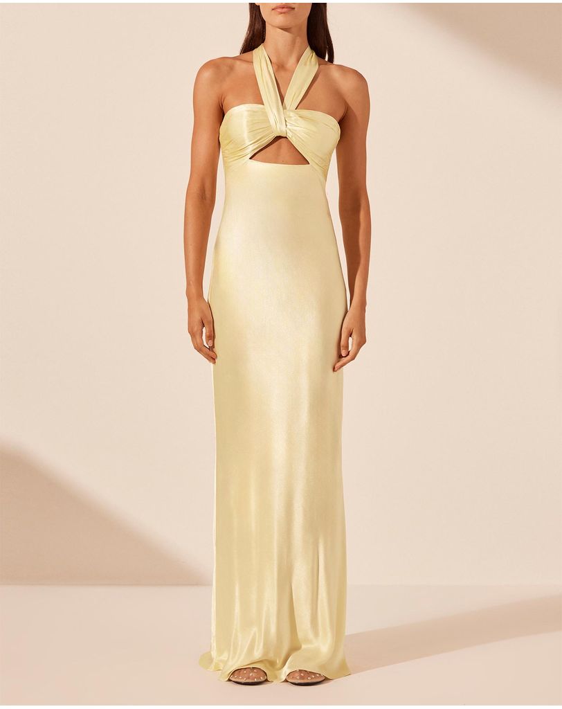 La Lune Ruched Halter Maxi Dress by Shona Joy Online | THE ICONIC |  Australia