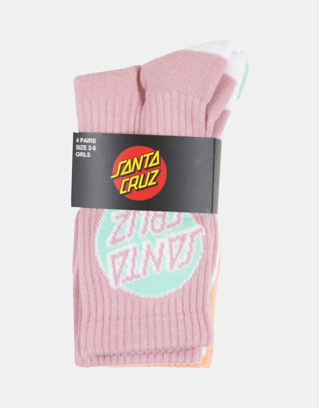 Santa Cruz - Other Dot Crew Socks 4-Pack - Kids
