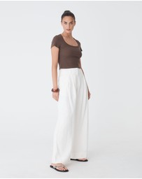 Forcast - Devon Scoop Neck Rib Tee