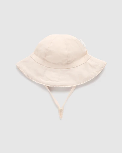 Purebaby - Linen Blend Sunhat- Kids-Babies