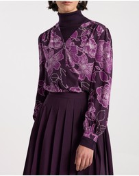 David Lawrence - Garnet Silk Blouse