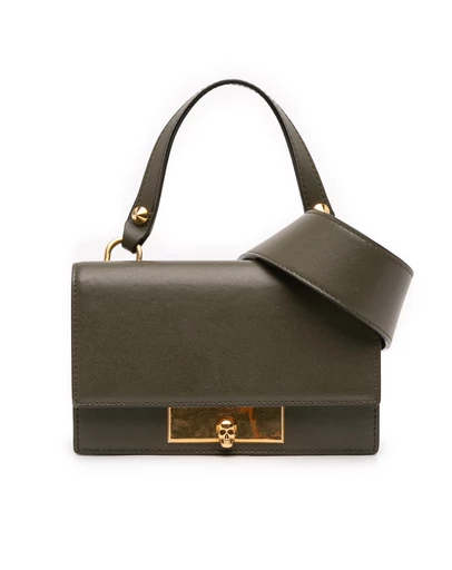 Pre-Loved by Azura Reborn - Pre-Loved Mini Leather Skull Lock Top Handle Bag