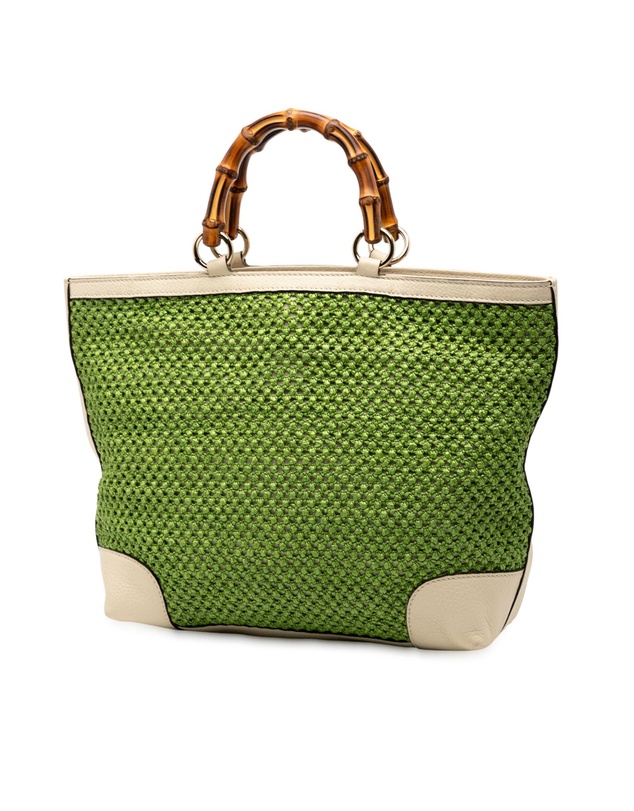 Pre-Loved by Azura Reborn - Pre-Loved Large Raffia Bamboo Shopper Tote
